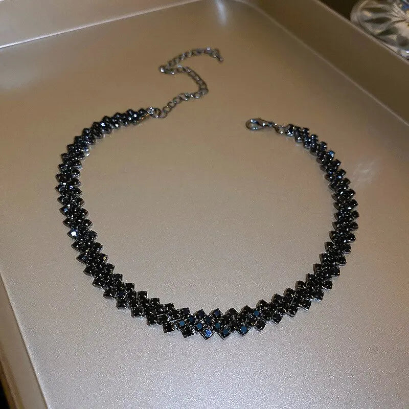 Luxury Shiny Full Rhinestone Choker Necklace