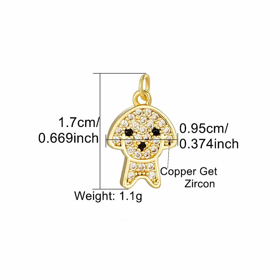 Cute Poodle Dog Animal Stainless Steel Necklace