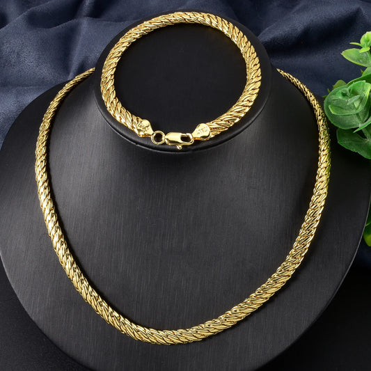Trendy Copper Necklace Bracelet Jewelry