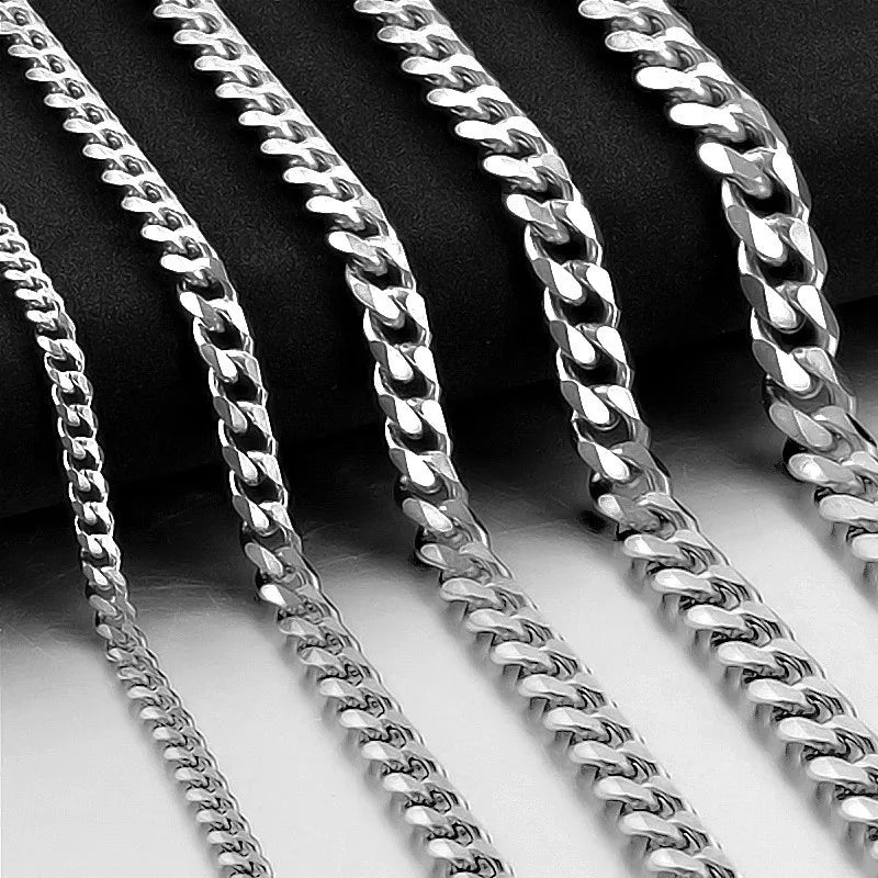 Stainless Steel Cuban Link Chain Necklace