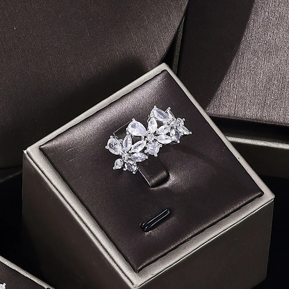 New four-piece cubic zirconia bridal jewelry set