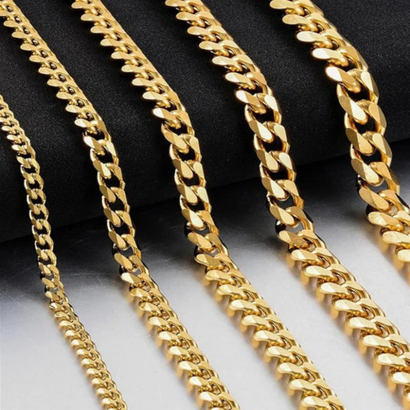Stainless Steel Cuban Link Chain Necklace