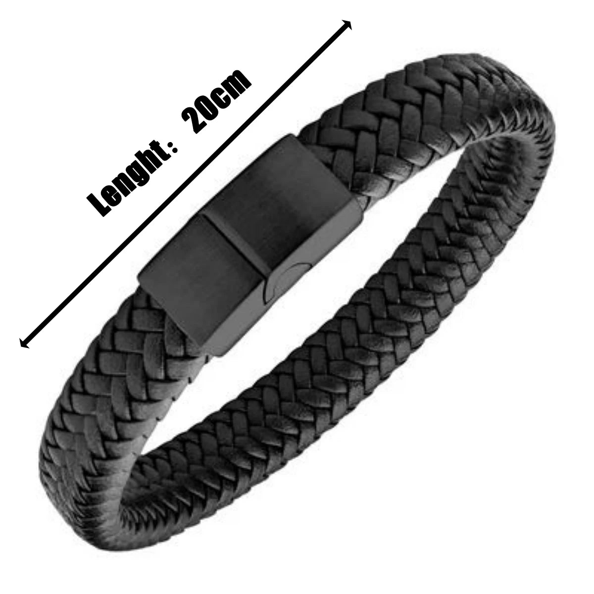 Men's Leather Open Bangle