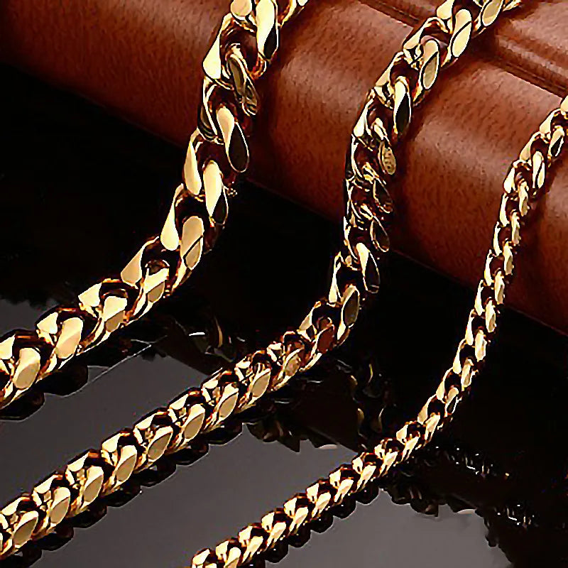 Stainless Steel Cuban Link Chain Necklace